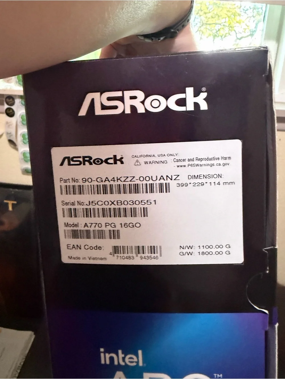 ASRock Intel Arc A770 Phantom Gaming OC Edition 16 GB GDDR6 Graphics Card